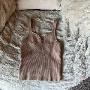Abercrombie & Fitch Brown Ribbed Knit Top